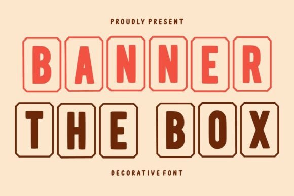 Banner the Box: A Bold, Boxed Display Font for Small Business Branding