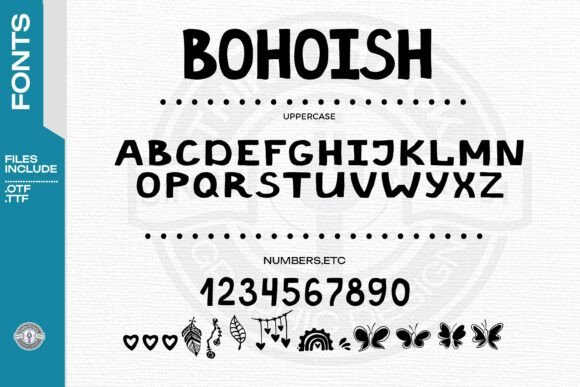 Bohoish: A Playful Display Font for Handmade Brands