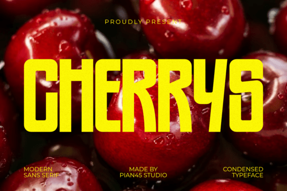 Cherrys: A Bold Sans Serif Display Typeface for Editorial Impact
