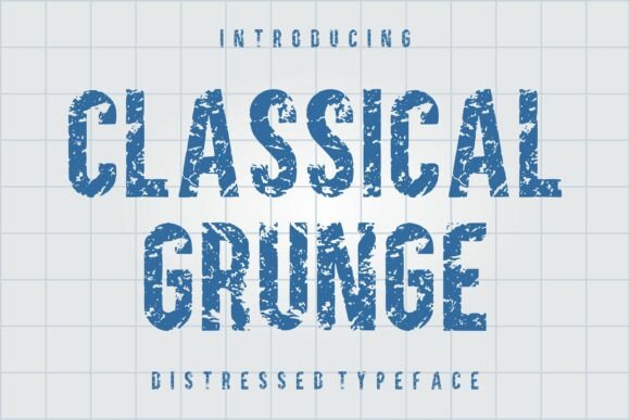 Classical Grunge: A Bold, Authentic Display Font for Small Businesses