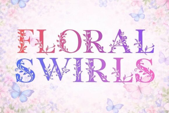 Floral Swirls: A Decorative Display Font for Memorable Brand Visuals