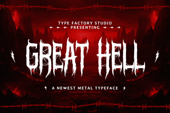 Great Hell: A Decorative Font That Screams Before You Scroll