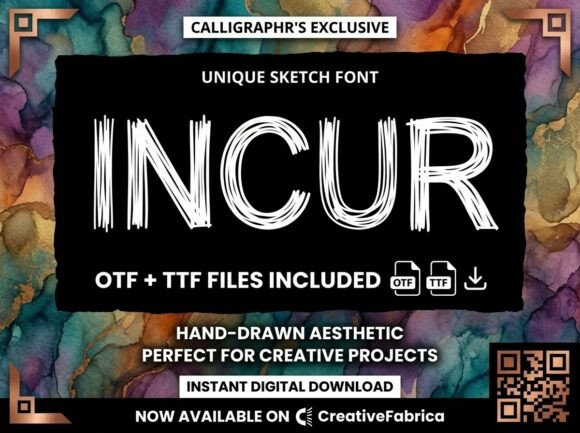 Incur: A Bold, Sculptural Display Font
