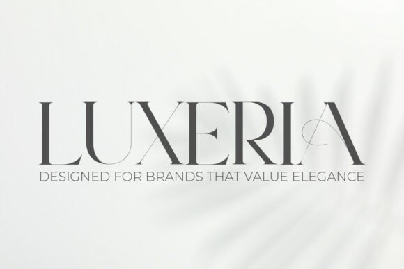 Luxeria: A Serif Font That Breathes Elegance Into Every Layout