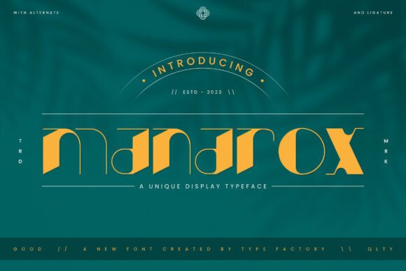 Manarox: A Bold Decorative Typeface for Memorable Branding