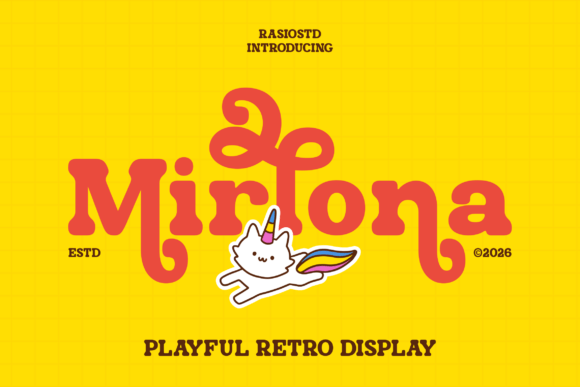 Mirlona: A Playful Retro Serif Font for Joyful Branding