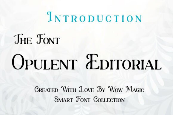 Opulent Editorial: A Luxury Serif Font That Elevates Real Branding
