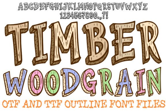 Timber Woodgrain: A Decorative Font That Anchors Campaigns in Warmth and Texture