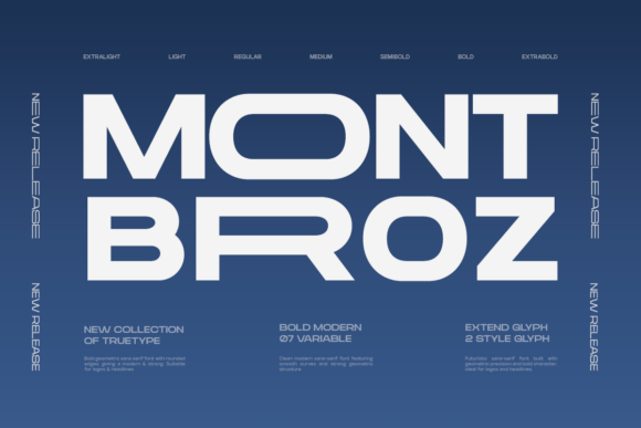 TRT Mont Broz: A Bold Sans Serif Font for Confident Branding