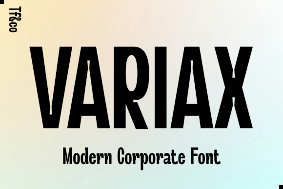 Variax: A Modern Sans Serif Display Font for Digital Design